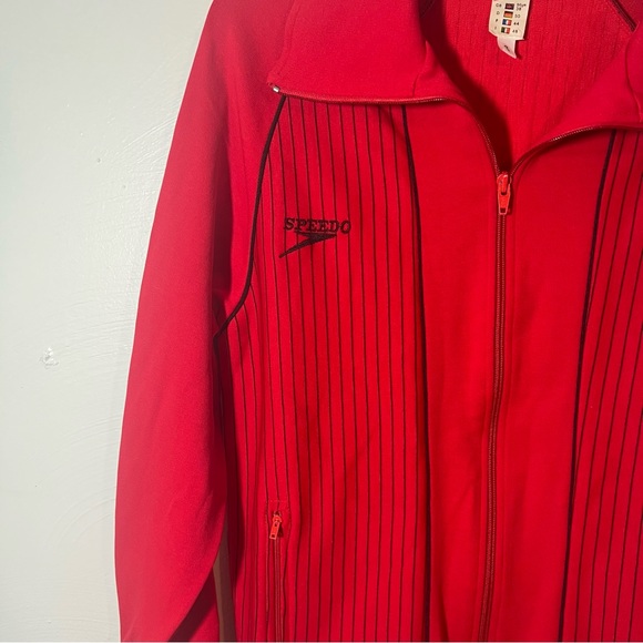 Speedo Red Track Athletic Casual Jacket Mens Small - Picture 3 of 6